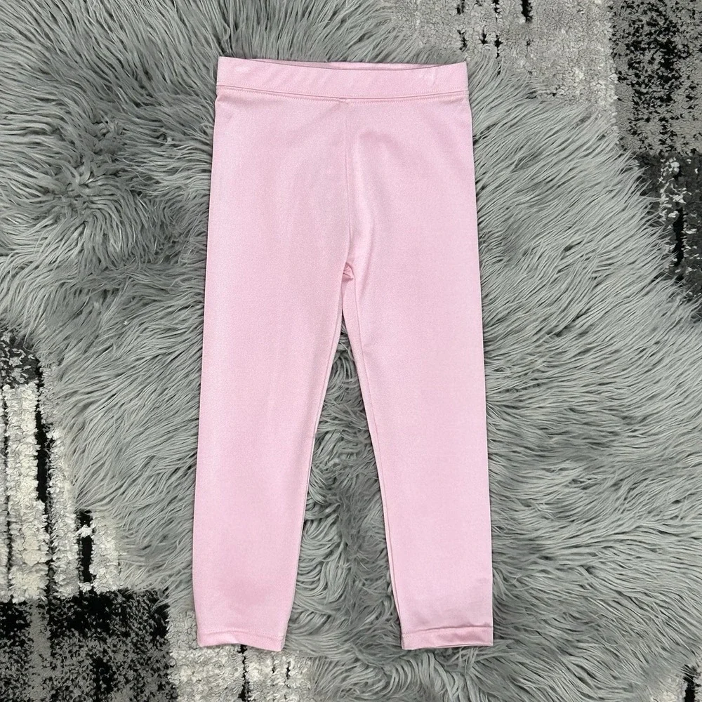 Frenchie Mini Couture Girls Soft Pink Shimmer Leggings Size 4T NEW